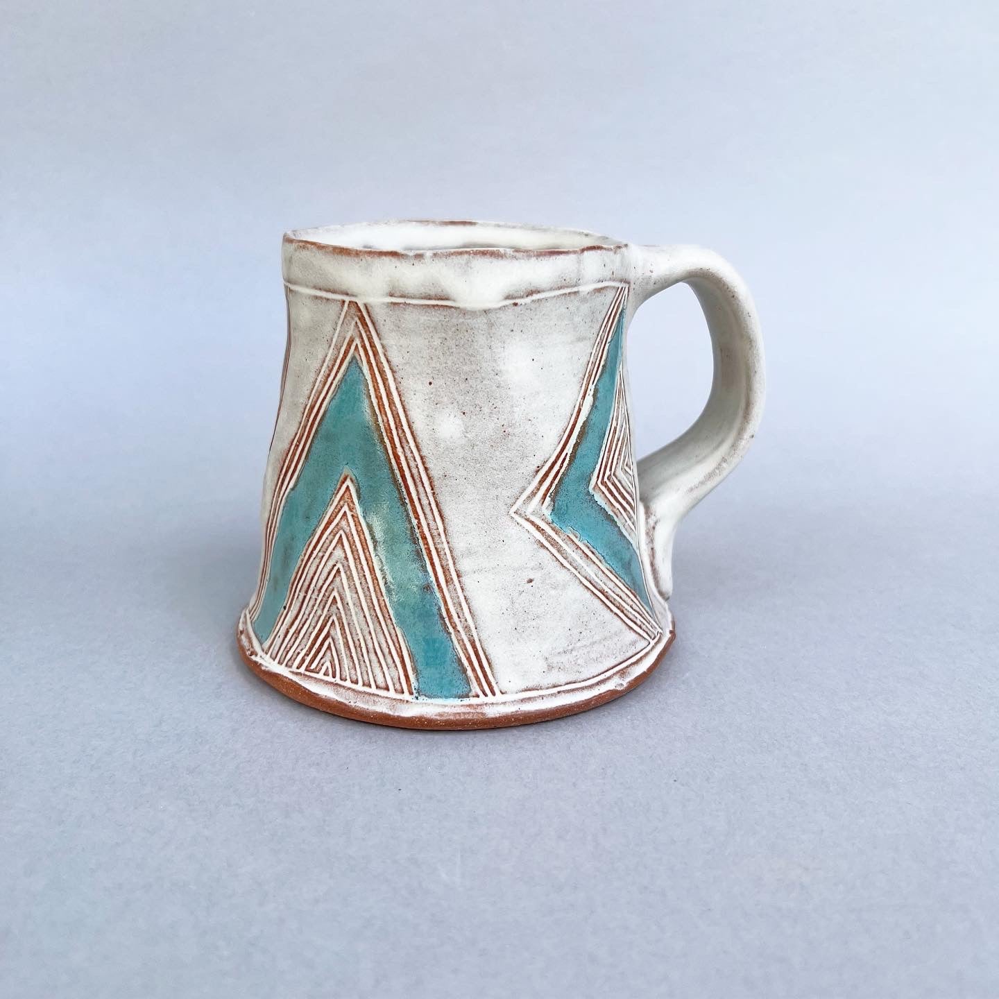 Aqua and Cream Mug