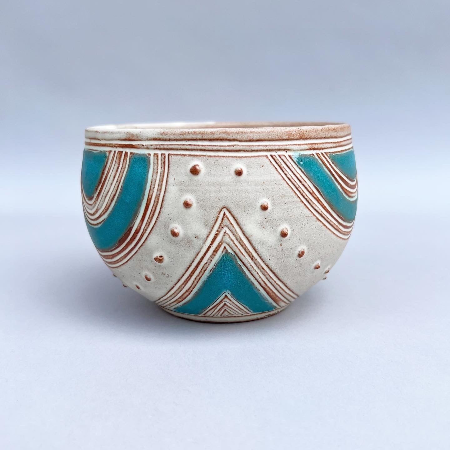 Turquoise Shapes Cereal Bowl