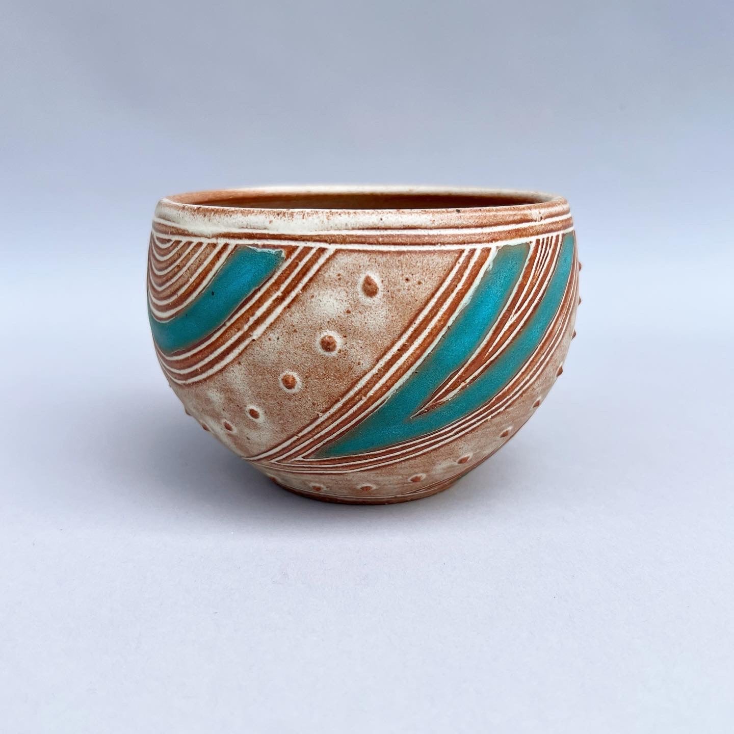 Turquoise Shapes Cereal Bowl